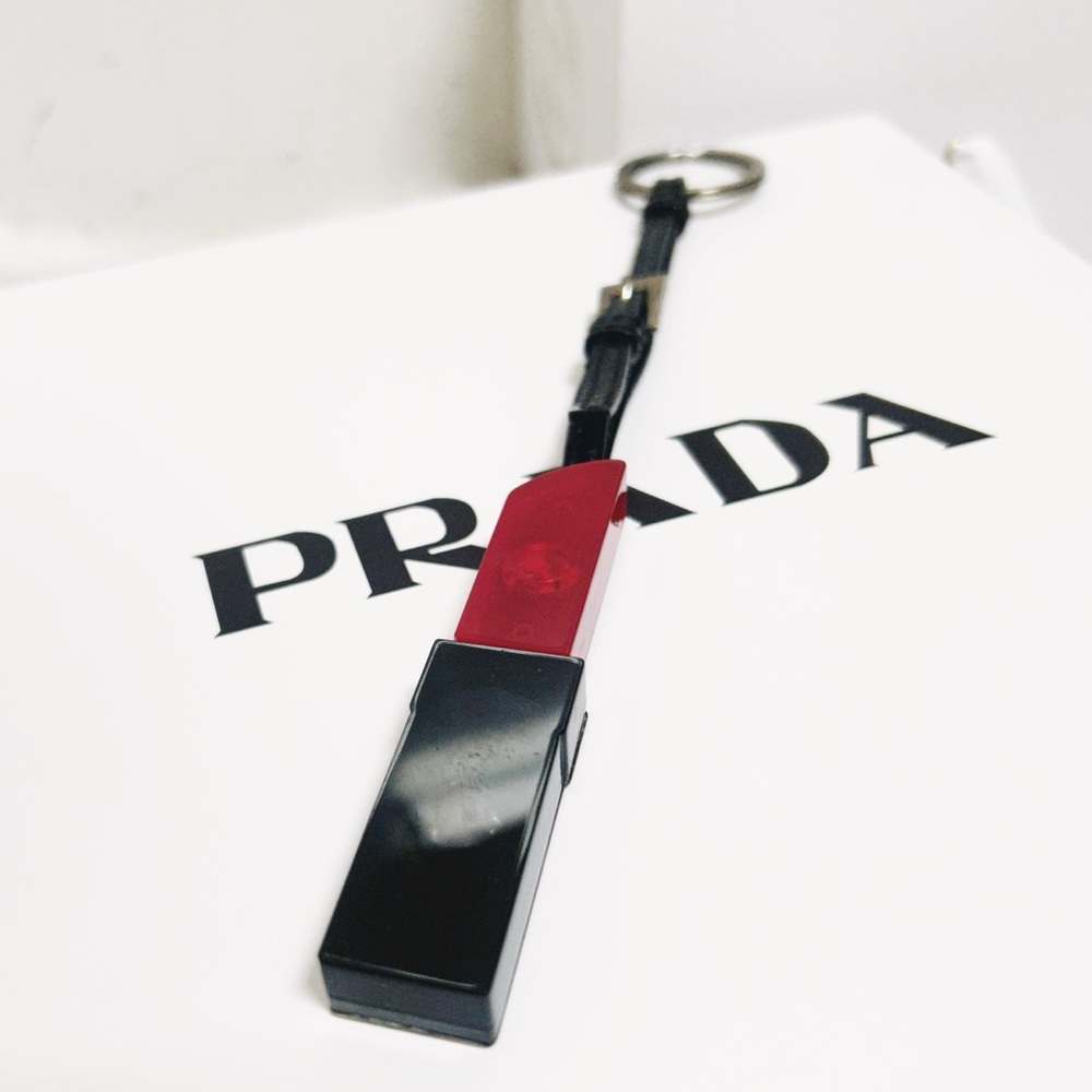 Auth. Prada Rare Trick Acrylic Lipstick Keychain - Picture 11 of 13